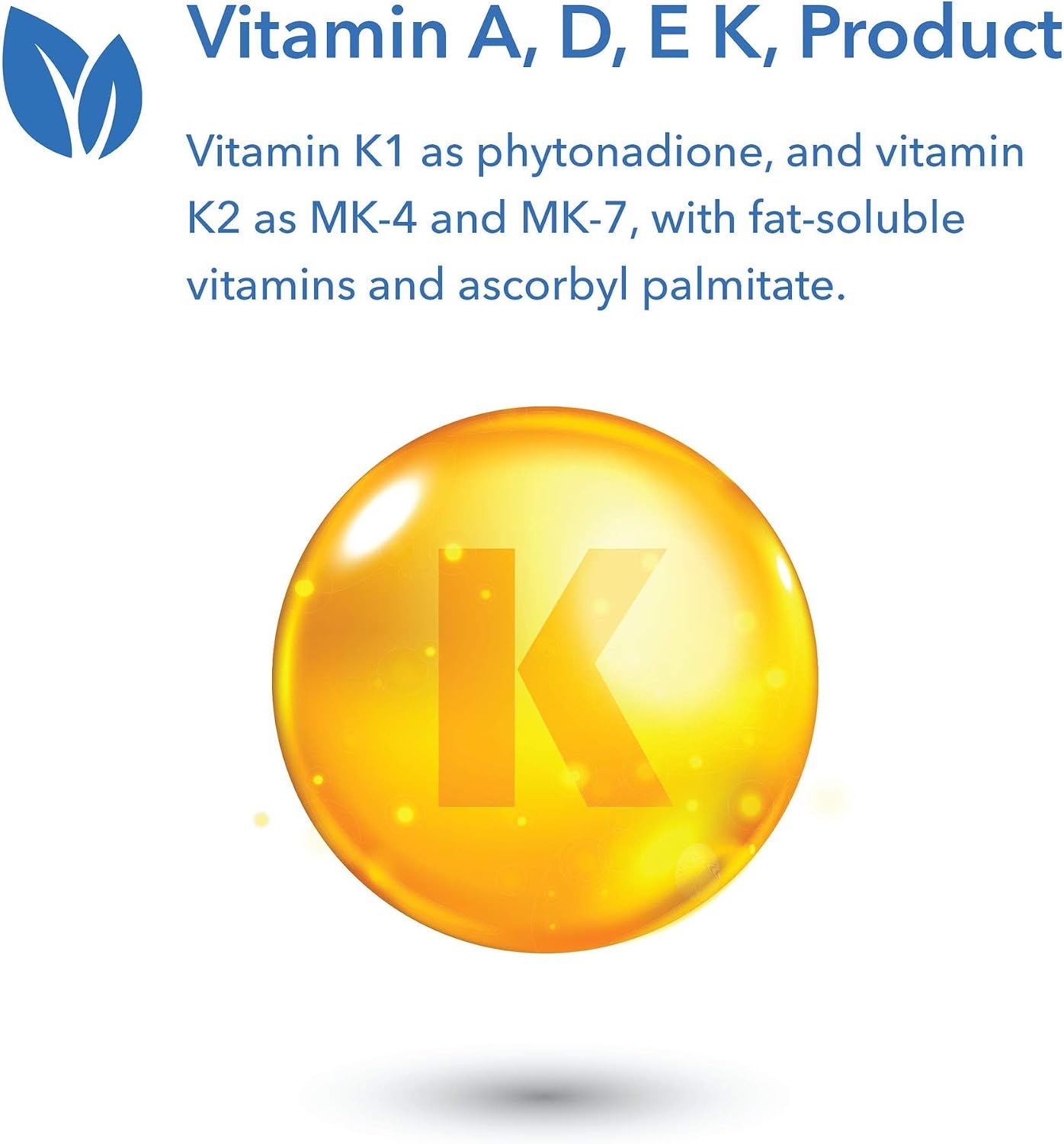 Allergy Research Group Full Spectrum Vitamin K – K1, MK-4, MK-7 plus A, C, D3, 90 Softgels