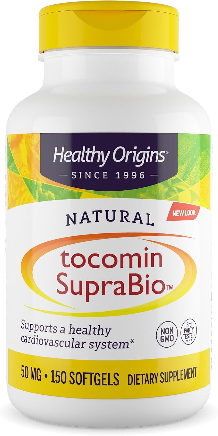 Healthy Origins Tocomin SupraBio 50 mg, 150 Softgels - Full Spectrum Palm Tocotrienol Complex