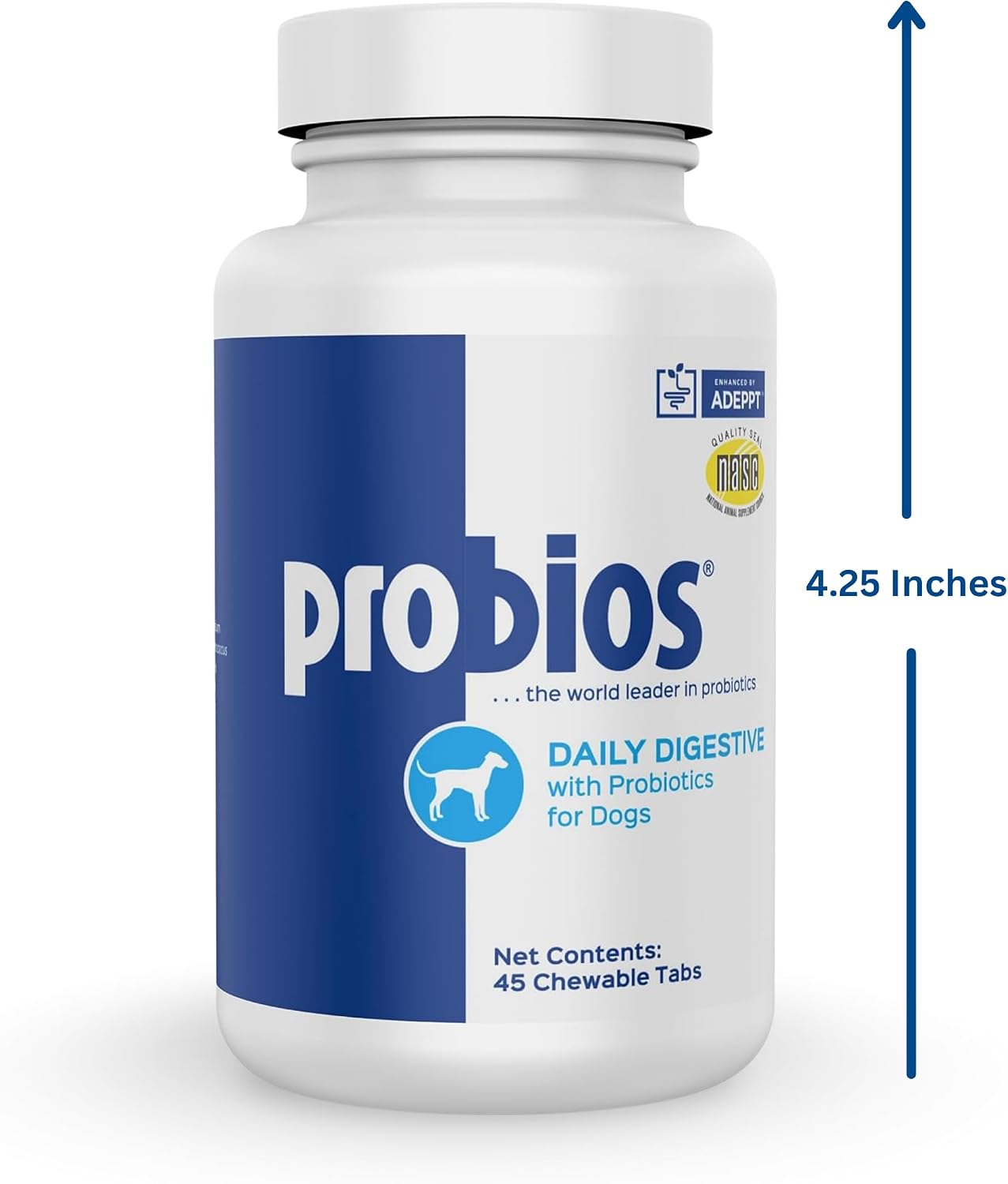 Probios Chewable Probiotic Tablets for Dogs - Chicken Liver Flavour, 45 Count