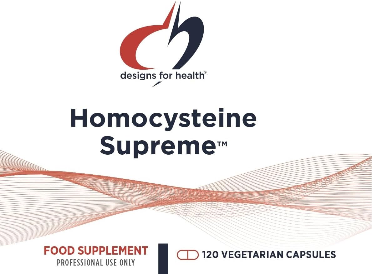 Designs for Health Homocysteine Supreme – Methylated B Vitamin Complex with Folate, B12, TMG, and L-Serine (120 Capsules)