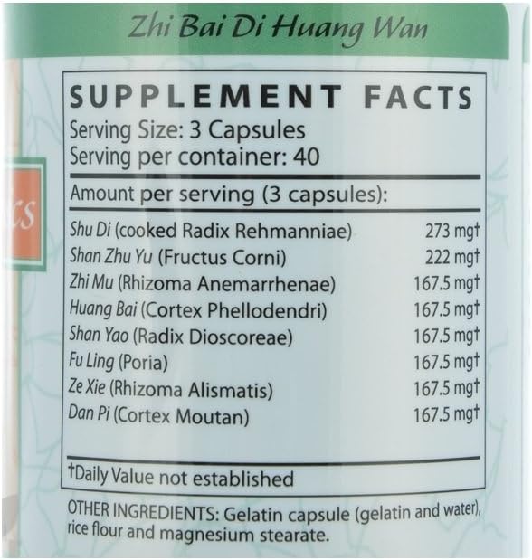 Blue Poppy - Zhi Bai Di Huang Wan 120 capsules - görsel 2