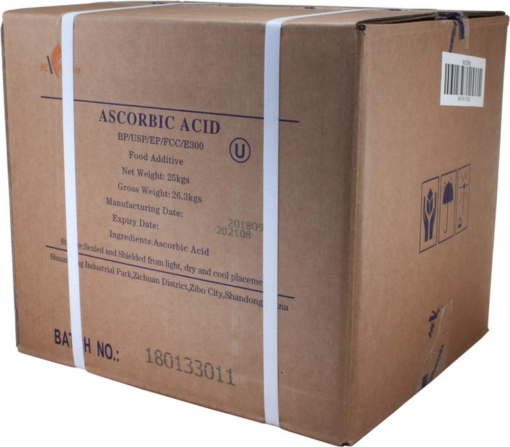 L-Ascorbic Acid Powder 99+% Food Grade USP36/BP2012, Naturally Fermented Vitamin C, 454 g