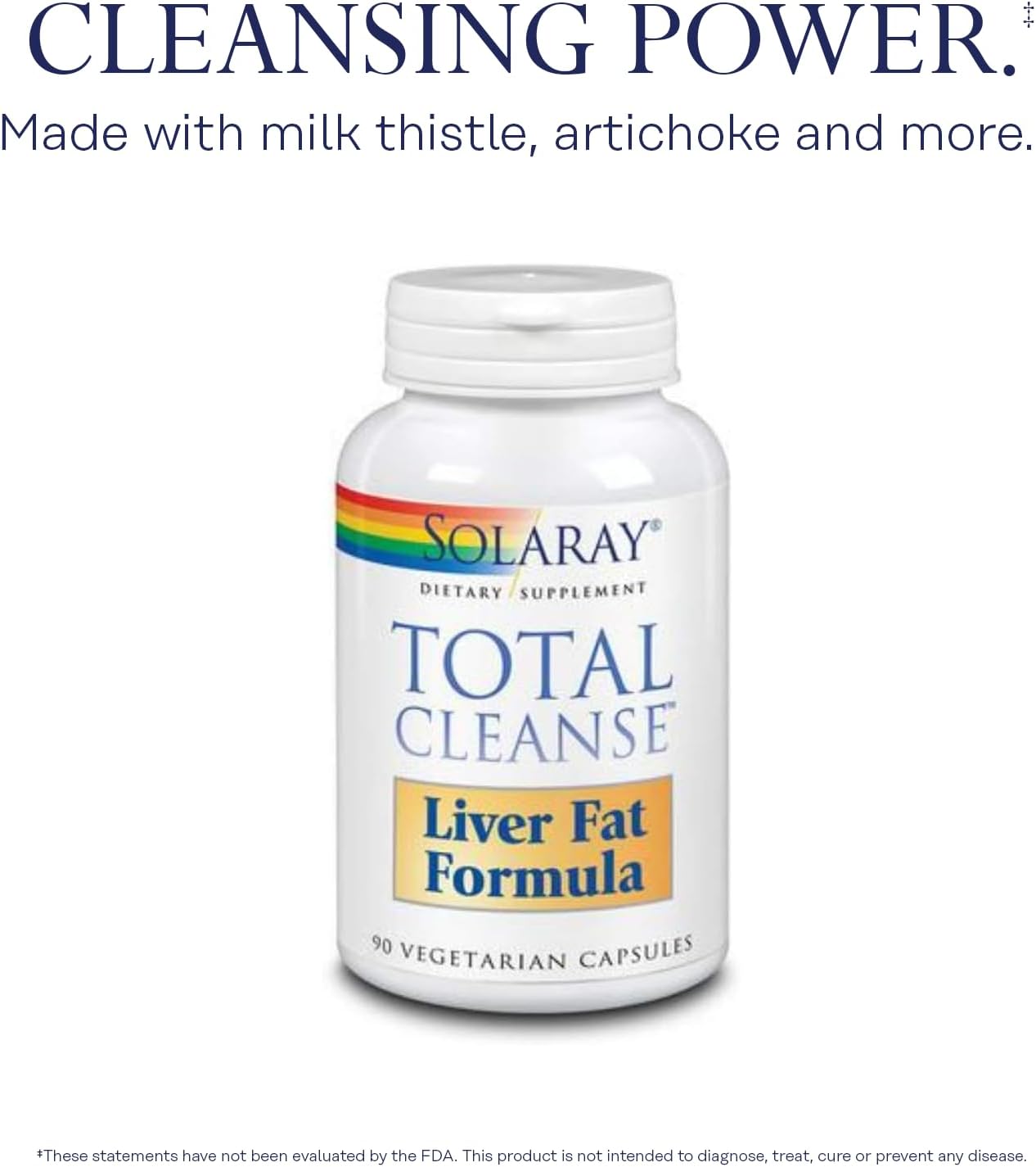 SOLARAY Total Cleanse Liver Fat Formula, Veg Cap, 90ct