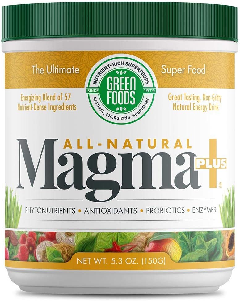 Green Foods Magma Plus - Natural Energy Booster & Green Superfood Supplement, 150 g