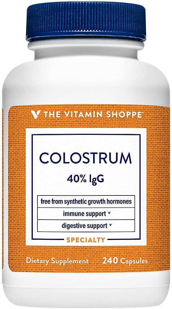 The Vitamin Shoppe Colostrum 40% IgG – Immune Support Supplement (120 Capsules)