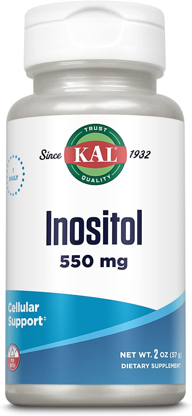 KAL Inositol Powder – 550 mg per Serving, Brain & Mood Support Supplement, 4 oz (207 Servings)