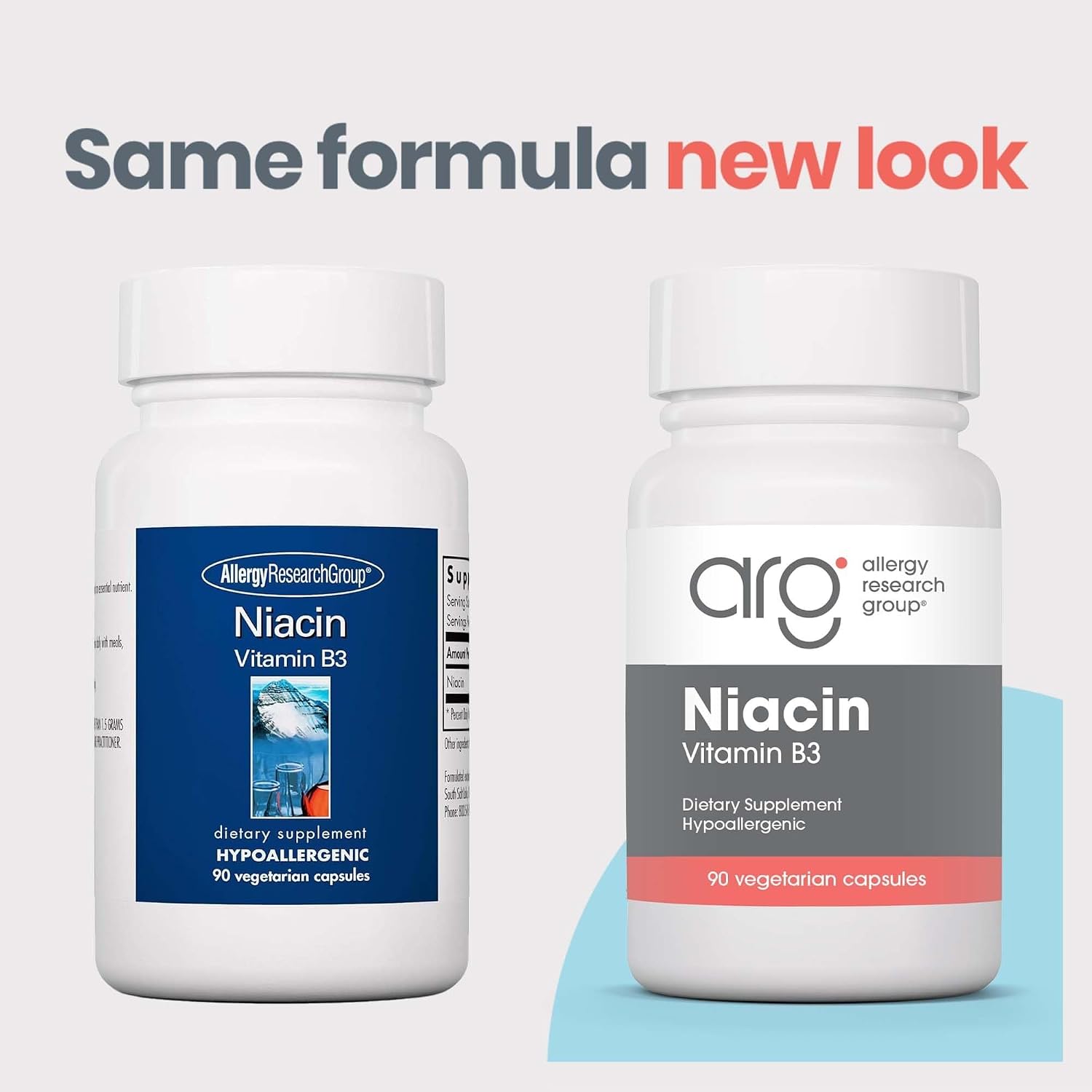 ARG Niacin 250 mg - Vitamin B3 (Nicotinic Acid) - 90 Vegetarian Capsules - görsel 2