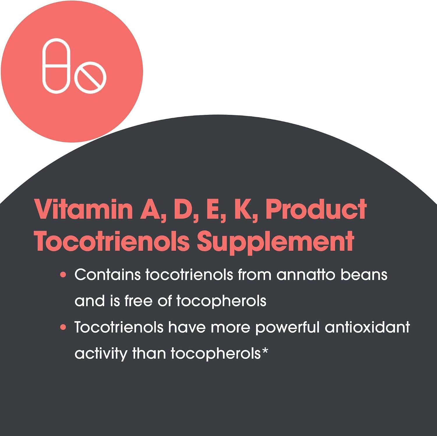 Allergy Research Group Delta-Fraction Tocotrienols – Vitamin E Supplement, 50 mg, 75 Softgels
