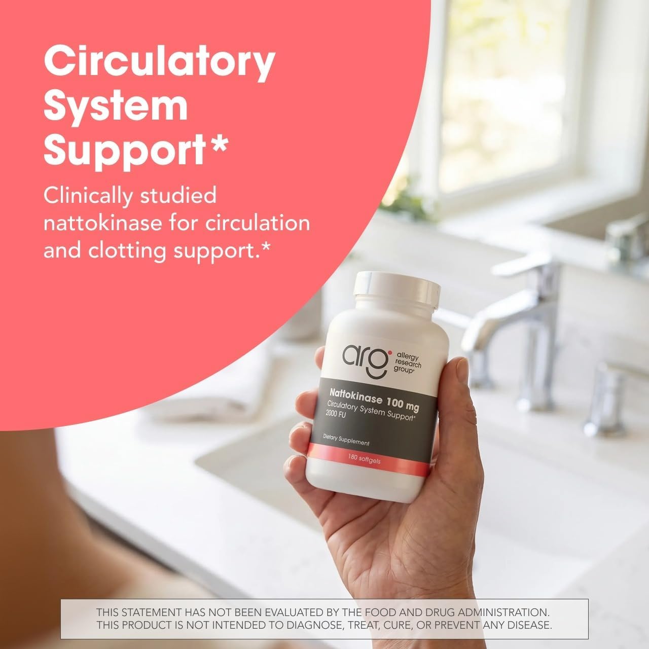 Allergy Research Group Nattokinase 100 mg - 180 Capsules - görsel 2