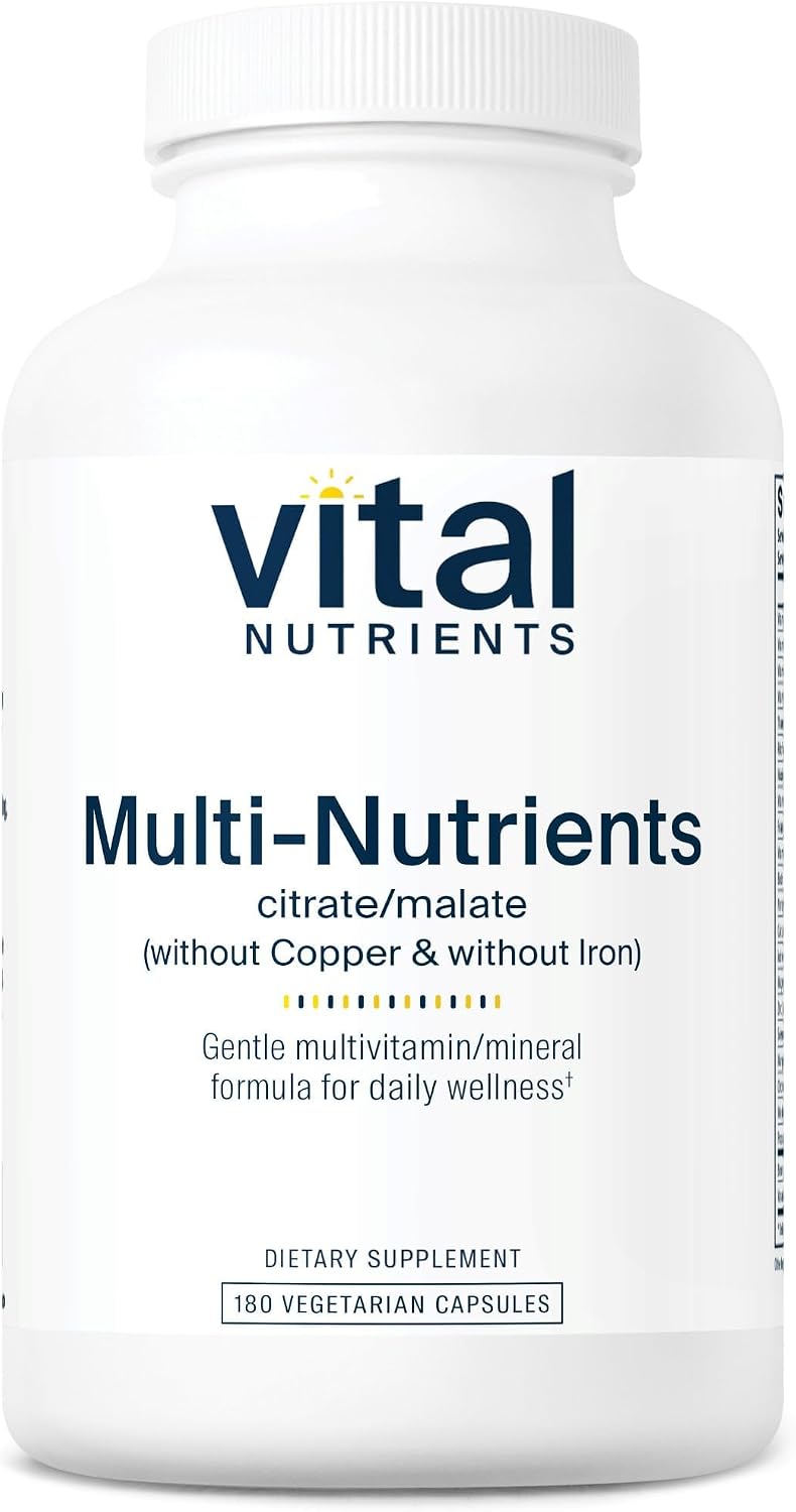 Vital Nutrients Multi-Nutrients 3 - Citrate/Malate Multivitamin - 180 Capsules