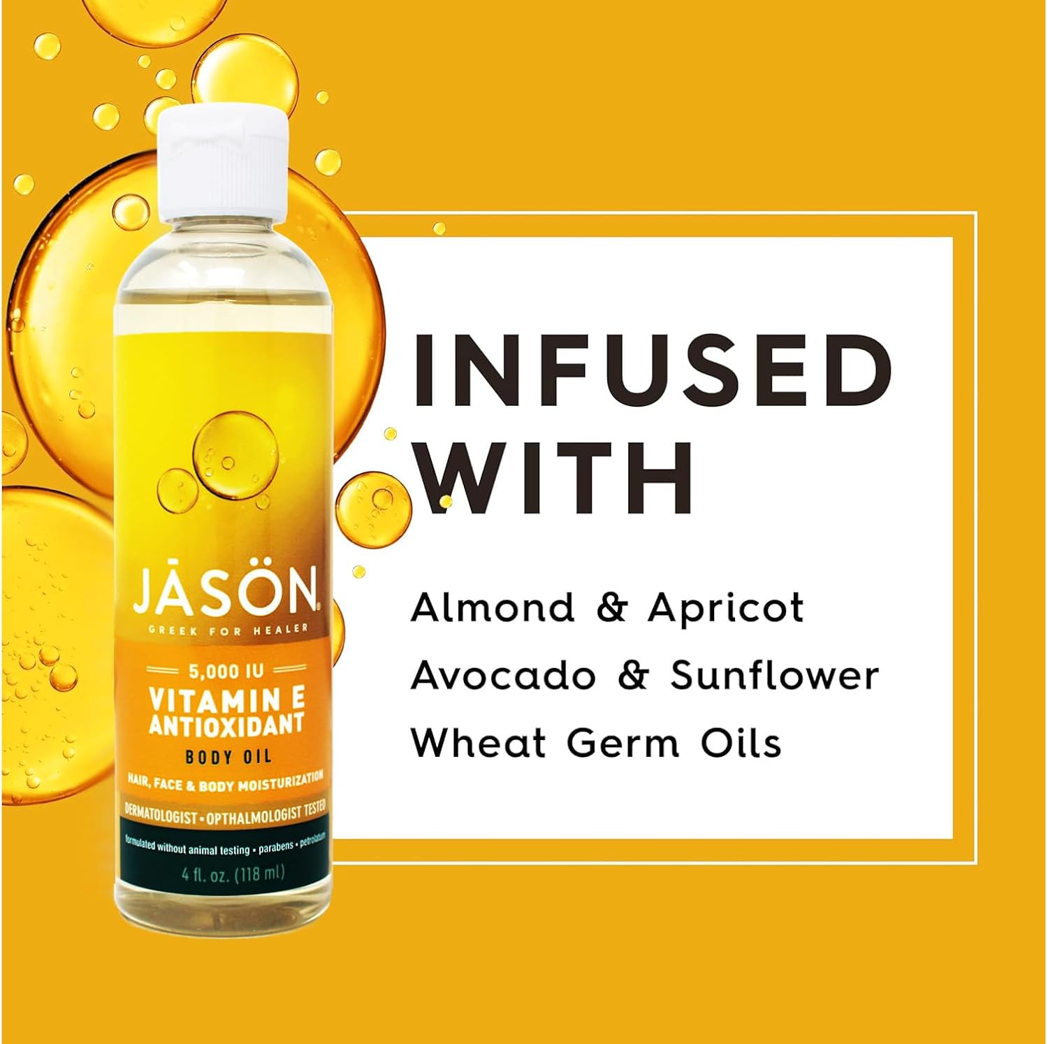 Jason Natural Cosmetics Pure Beauty Oil, 5,000 IU Vitamin E - 118 mL