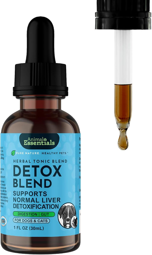 Animal Essentials Detox Blend - Liver Support for Dogs & Cats - Organic Herbal Formula - 30 mL