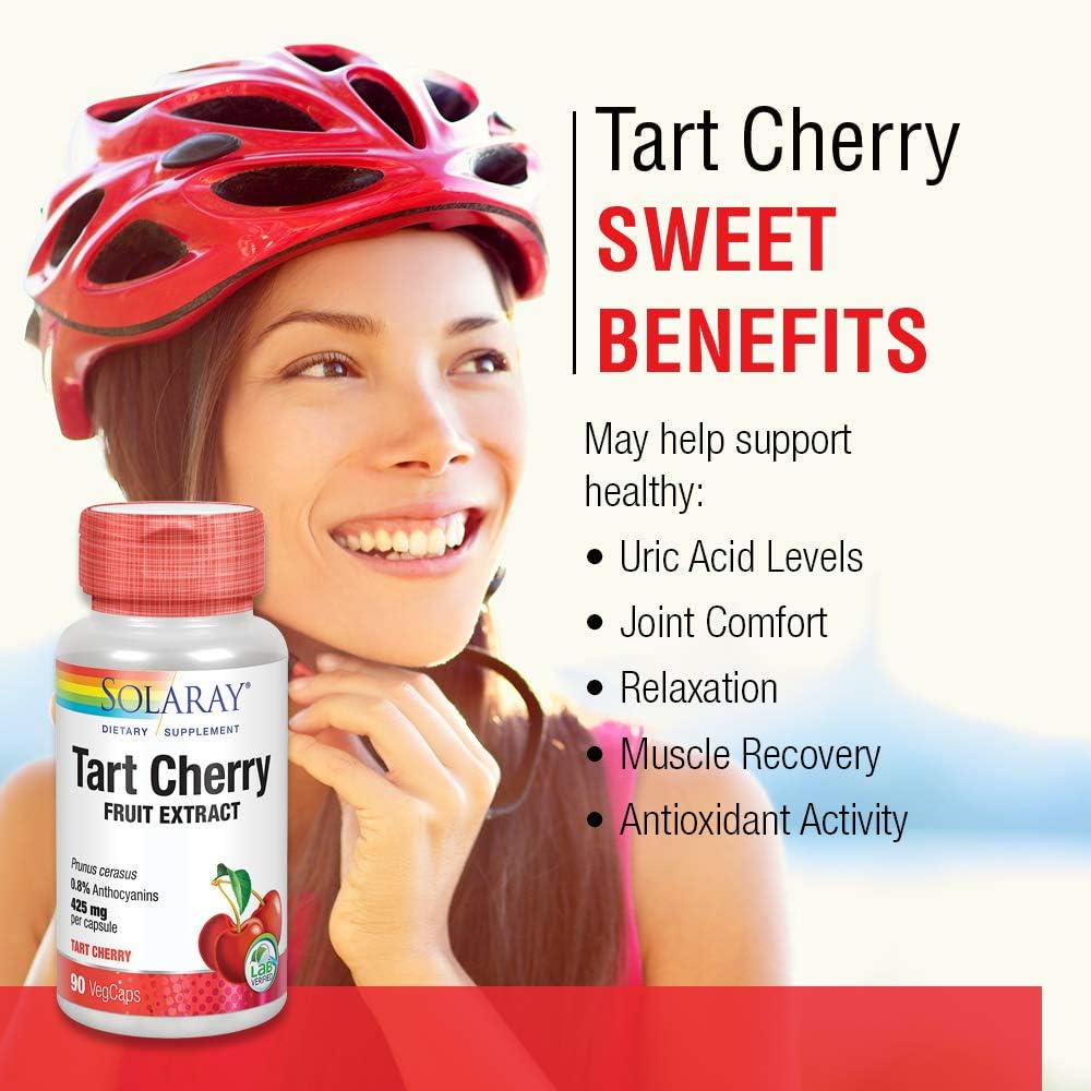 Solaray Tart Cherry Fruit Extract 850 mg - 90 Veggie Capsules