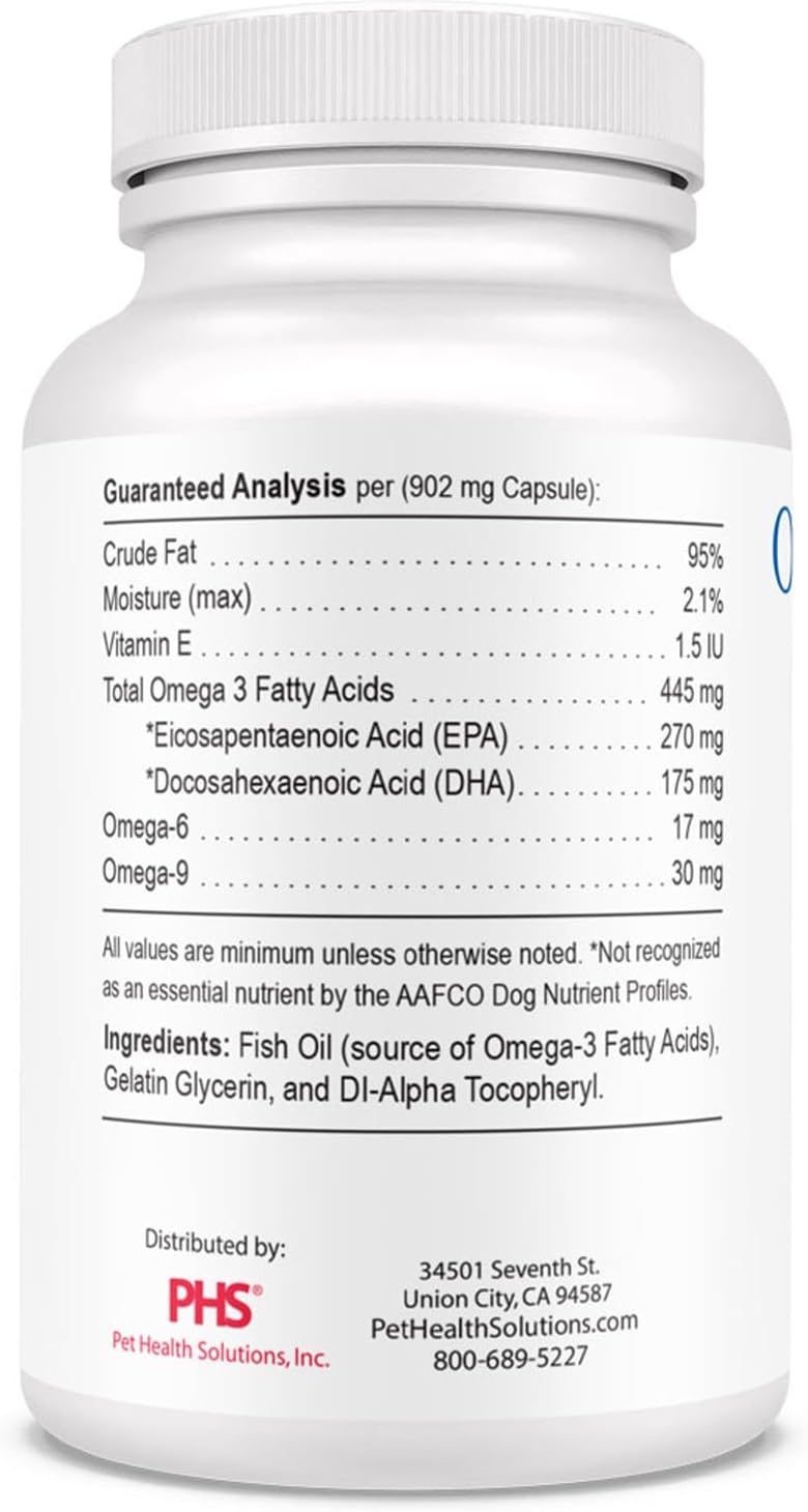 Omega-Caps HP Snip Tips for Cats and Small Dogs - Omega-3 Fish Oil Supplement with EPA, DHA, Vitamins, Minerals, and Antioxidants - Helps Support Immune, Joint, Heart, and Brain Health - 60 Softgels