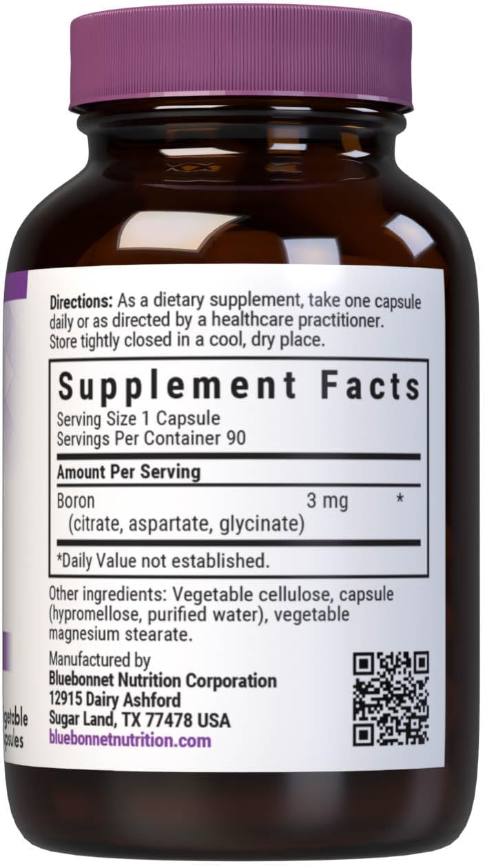 Bluebonnet Triple Boron 3 mg - Trace Mineral for Bone Health