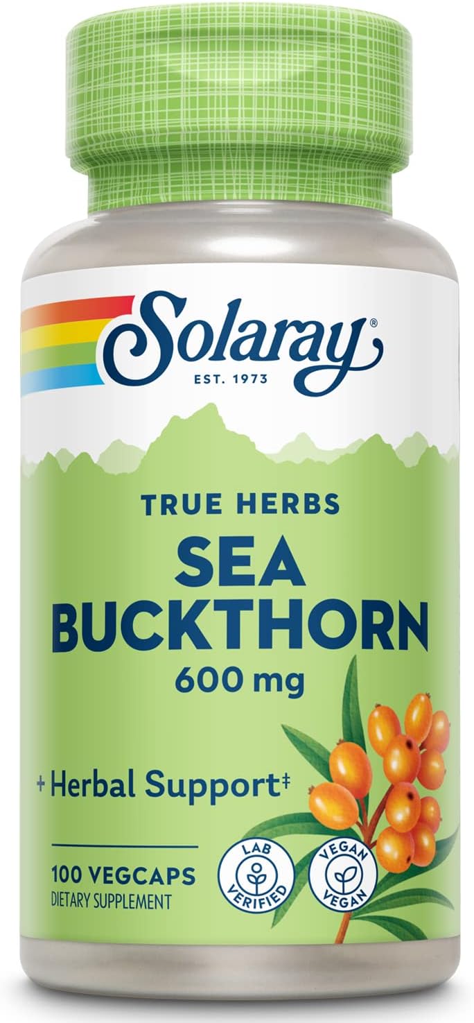 SOLARAY Sea Buckthorn Berry, 600 mg, 100 Veg Capsules