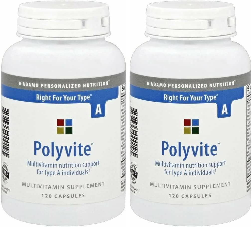 Polyvite Pro Multivitamin (Type A) 120 Capsules – 2-Pack