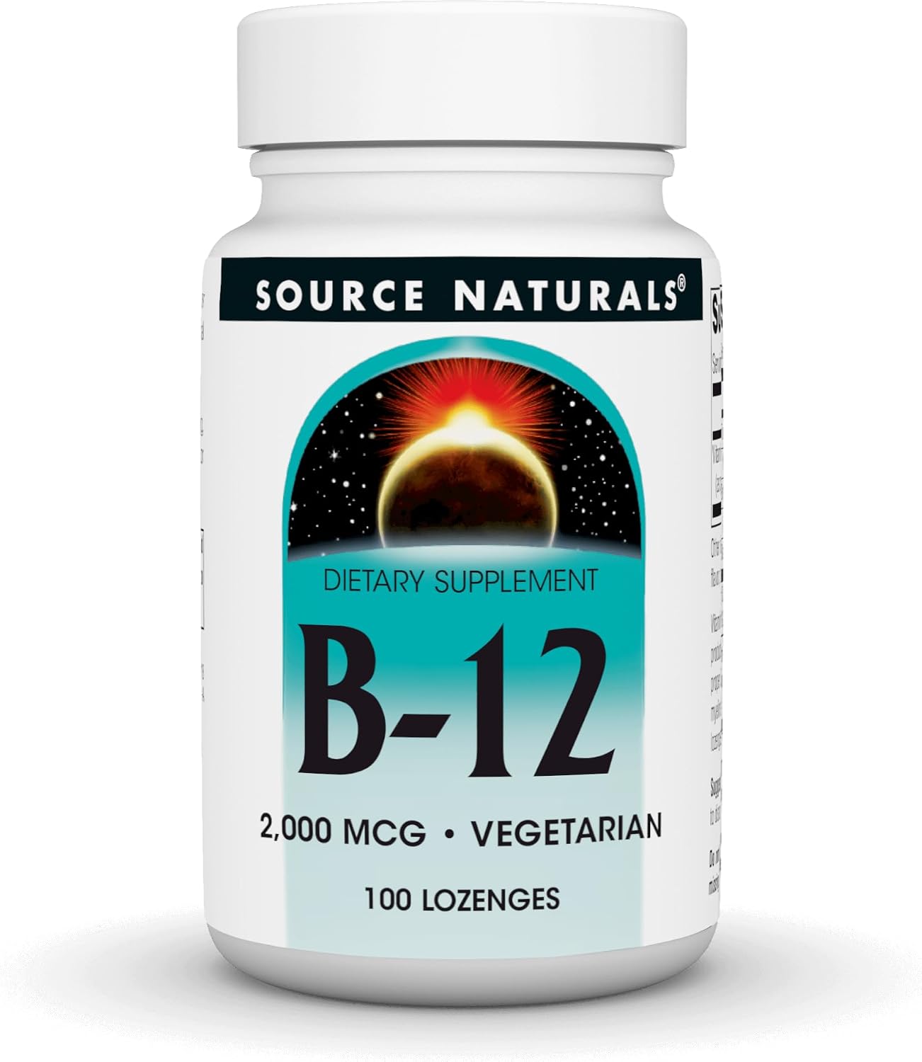 Source Naturals Vitamin B12 2000 mcg Lozenges – 100 Count