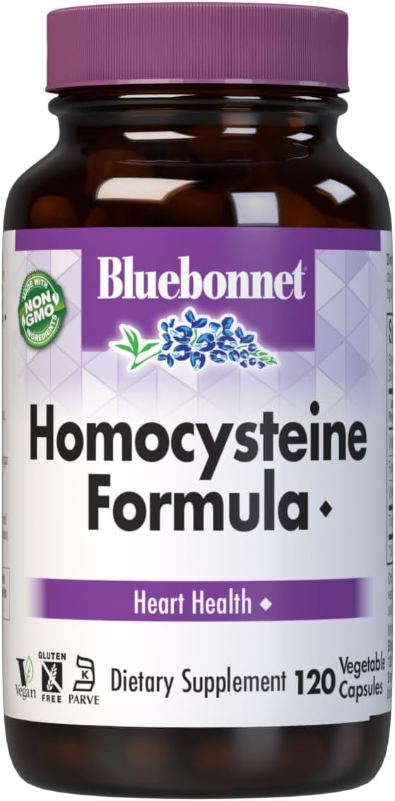 Bluebonnet Homocysteine Formula Supplement, 120 Vegetable Capsules - görsel 1