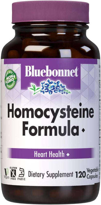 Bluebonnet Homocysteine Formula Supplement, 120 Vegetable Capsules