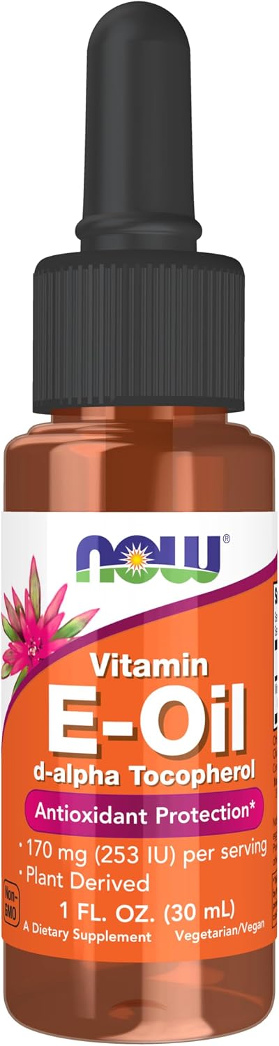 NOW Foods Natural Vitamin E Oil Liquid (D-Alpha Tocopherol) - 30 mL