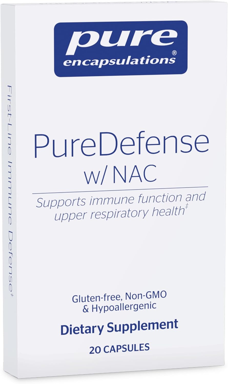 Pure Encapsulations PureDefense with NAC - Immune and Upper Respiratory Support, 120 Capsules