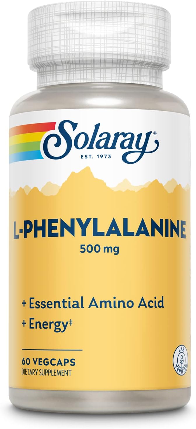 Solaray L-Phenylalanine 500 mg, 60 Veg Capsules