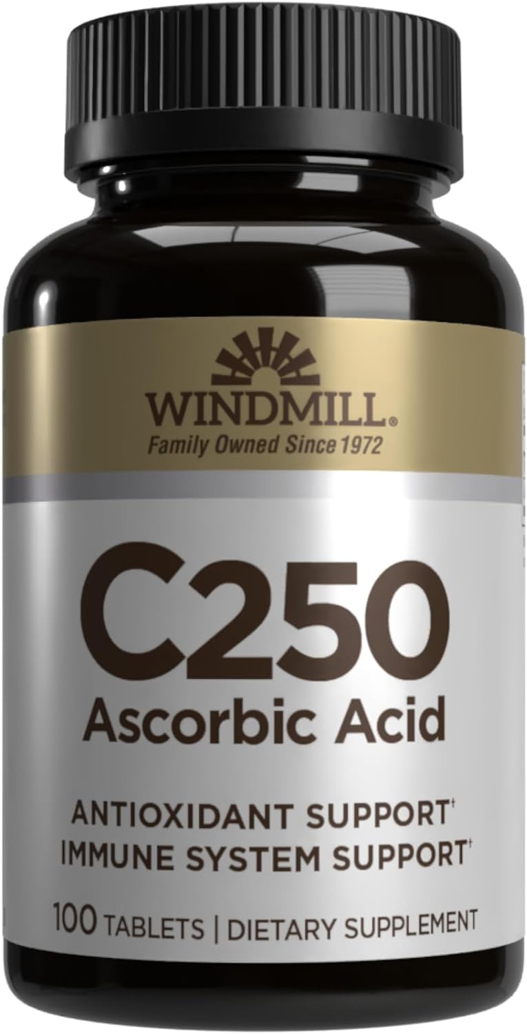 Vitamin C 250 mg Tablets (100 Count) by Windmill