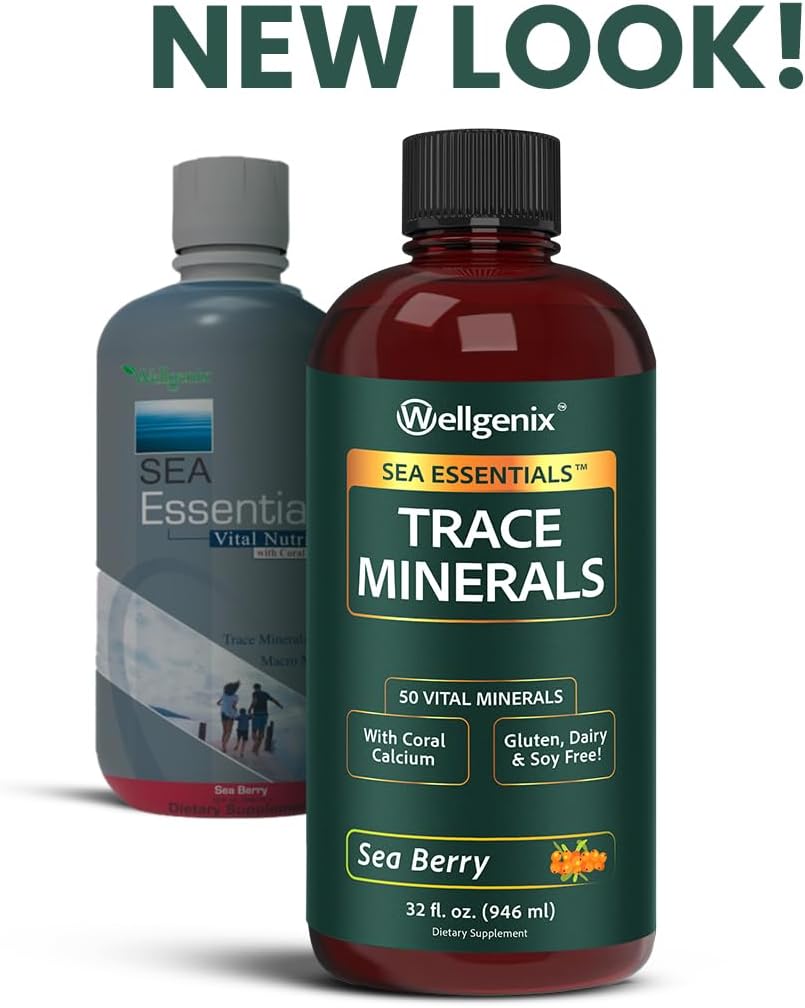 Wellgenix Sea Essentials Liquid Trace Minerals, 2-Pack, 946 mL Each