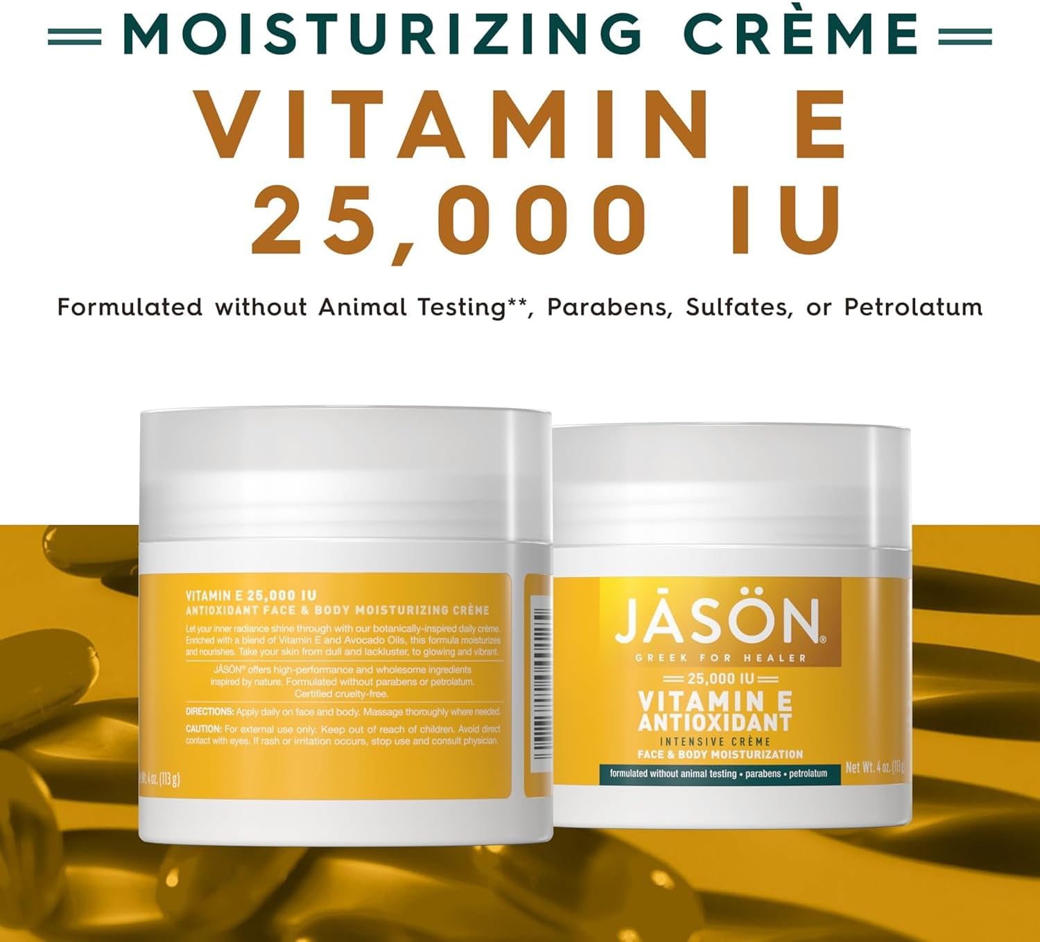 Jason Natural Products Super E Creme 25000 IU, 113 g (4 oz)