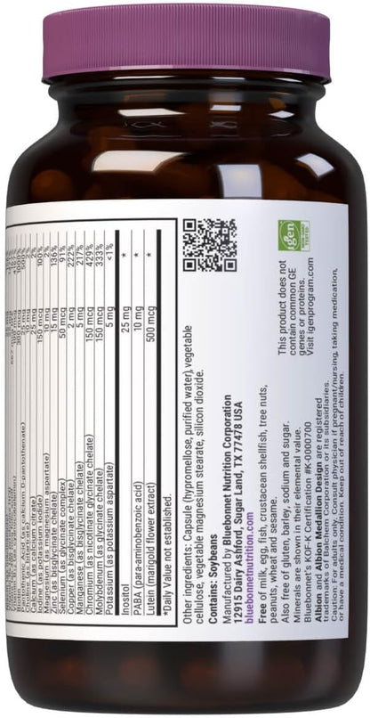 Bluebonnet Multi One Iron-Free Multivitamin, 90 Vegetable Capsules