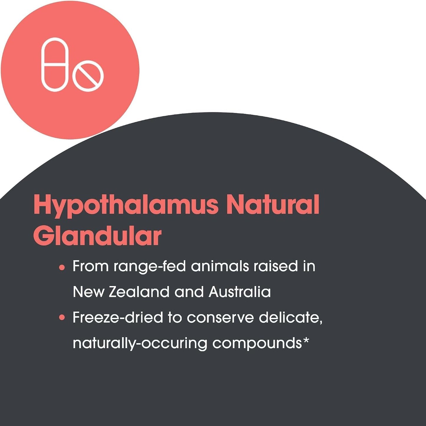 ARG Hypothalamus - Bovine Glandular Supplement - 500 mg Lyophilized Hypothalamus Tissue - 100 Vegicaps - görsel 4