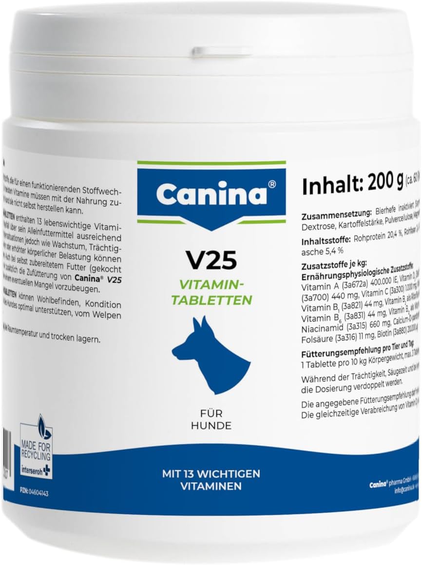 Canina V25 Vitamin Tablets 200 g