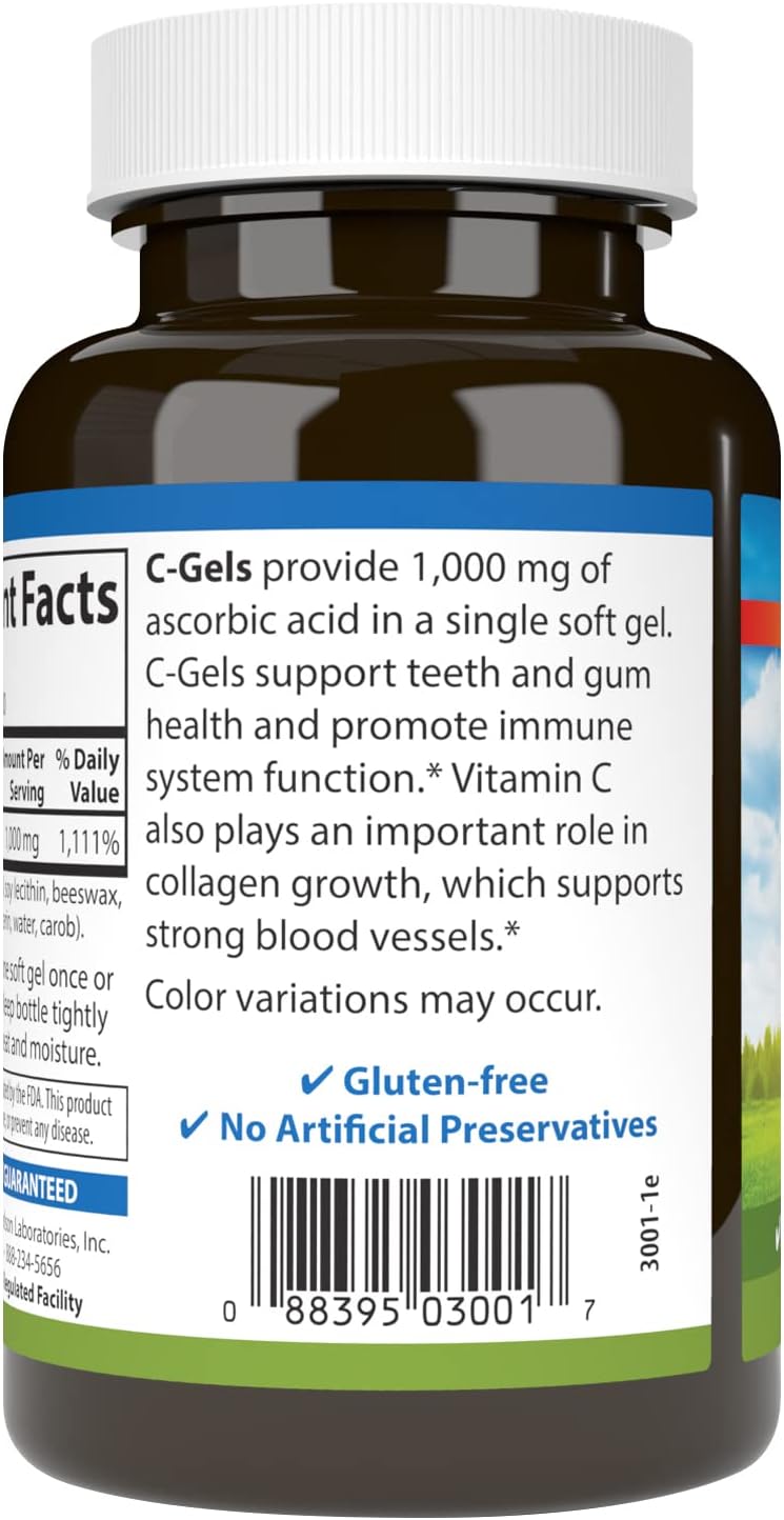Carlson C-Gels, 1000 mg Vitamin C Softgels