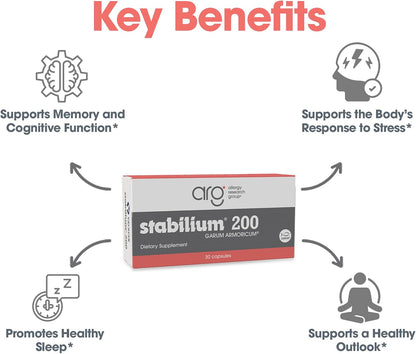 Allergy Research Group Stabilium 200 – Sleep Support & Stress Relief Supplement