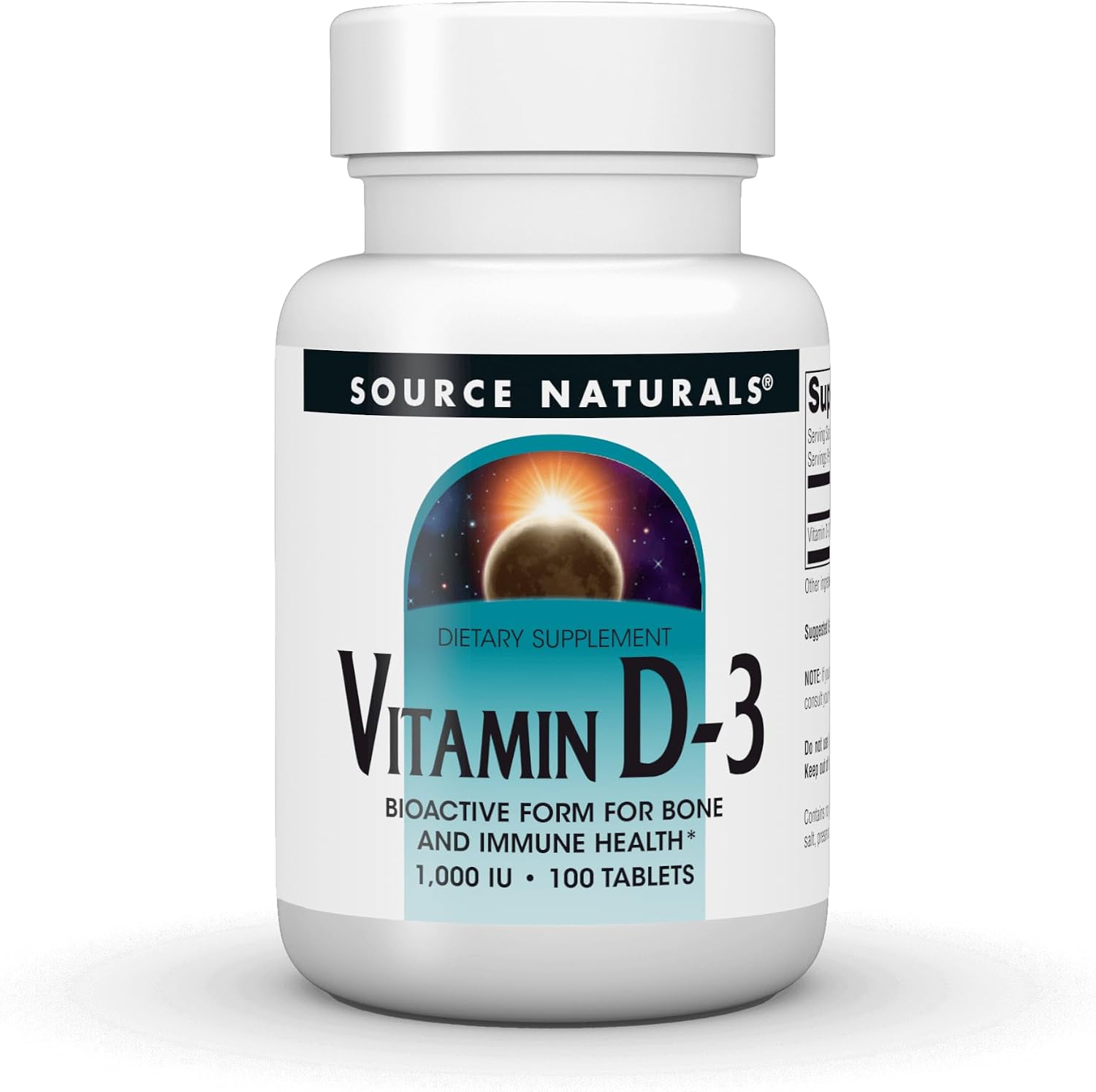 Source Naturals Vitamin D3 1000 IU (25 mcg) - 100 Tablets