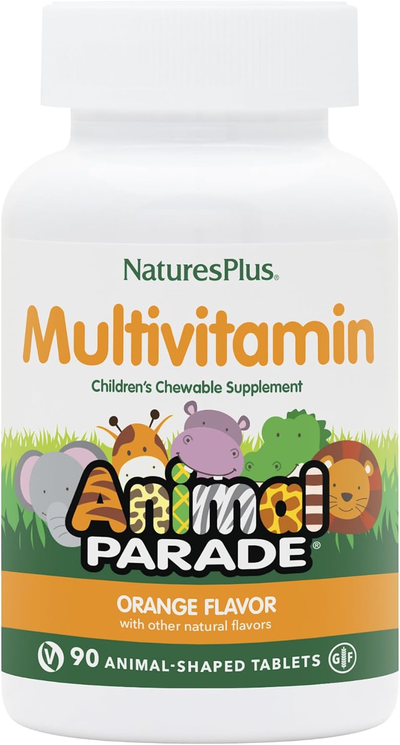 NaturesPlus Animal Parade Multivitamin Children's Chewables - Watermelon Flavour - 90 Tablets