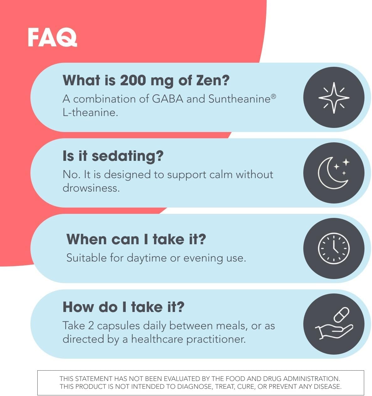 Allergy Research Group ARG 200 mg of Zen - L-Theanine & GABA Supplement - 60 Capsules - görsel 6