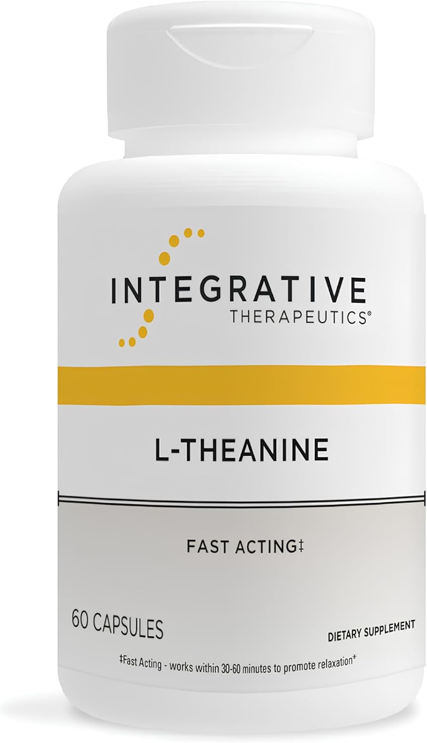 Integrative Therapeutics L-Theanine - Amino Acid Supplement for Stress and Relaxation Support - 60 Capsules