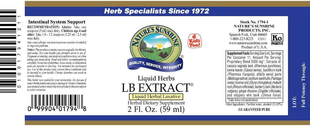Nature's Sunshine LB Extract, 60 mL