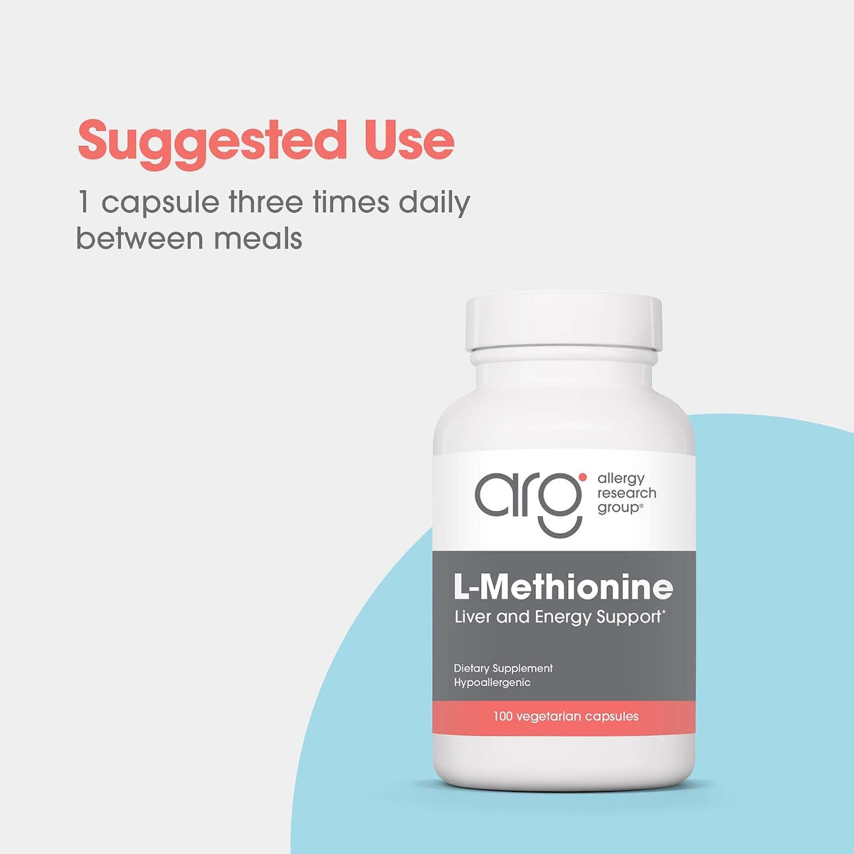 ARG L-Methionine - Essential Amino Acid Supplement (100 Capsules) - görsel 3