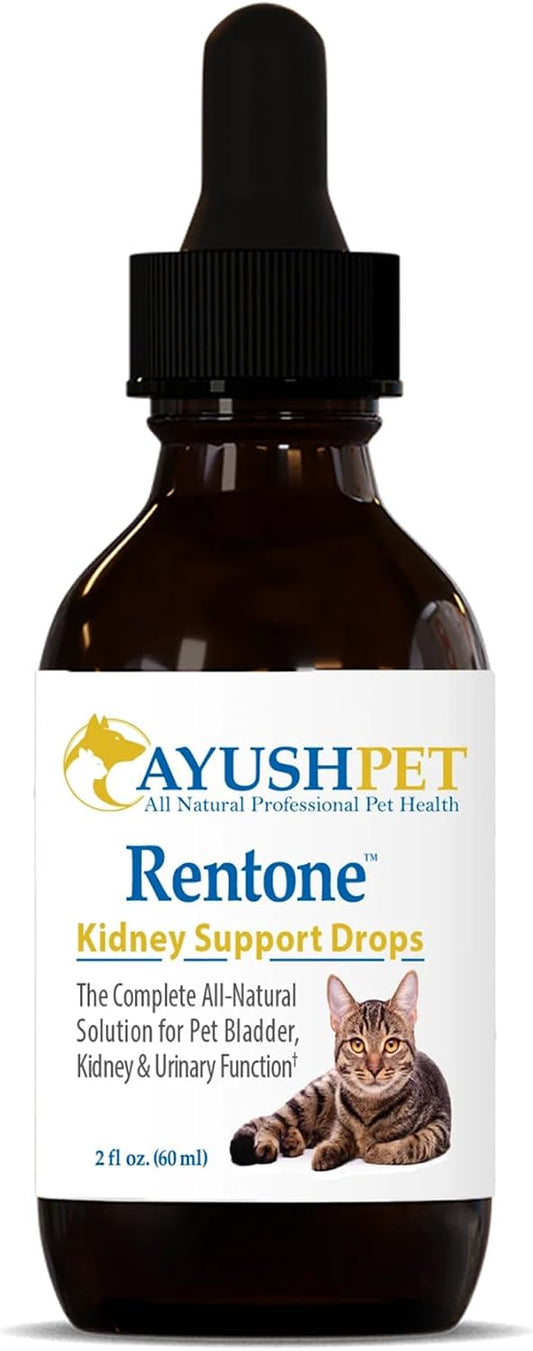 Ayush Pet Rentone Kidney Support for Dogs & Cats, Natural Herbal Drops, 60 mL