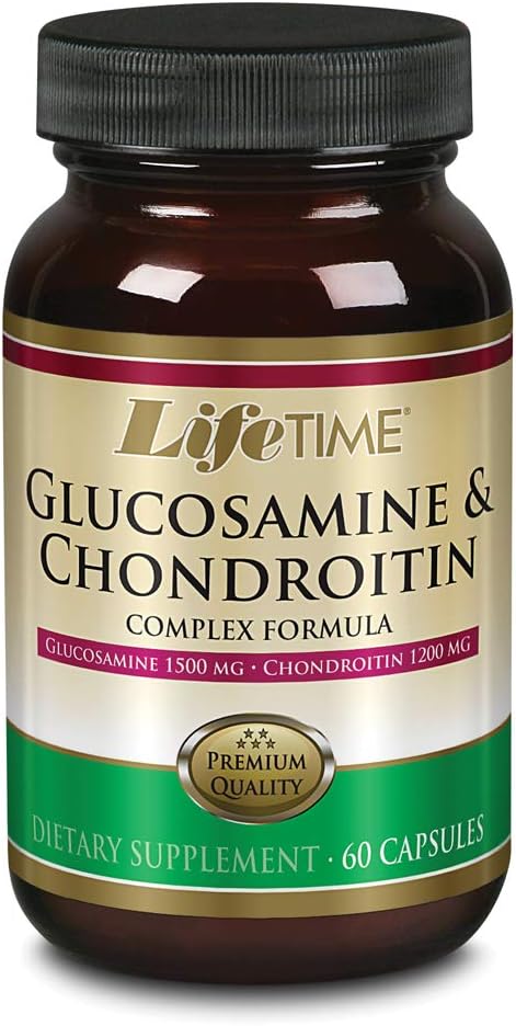 LIFETIME Glucosamine Chondroitin Complex – 1500 mg Glucosamine & 1200 mg Chondroitin, 60 Capsules