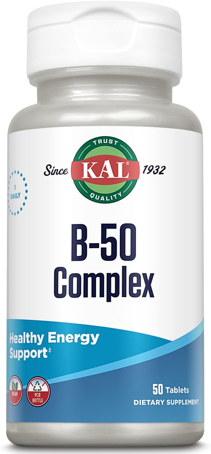 KAL CoEnzyme Vitamin B Complex Chewable - Natural Cocoa Mint - 60 Tablets