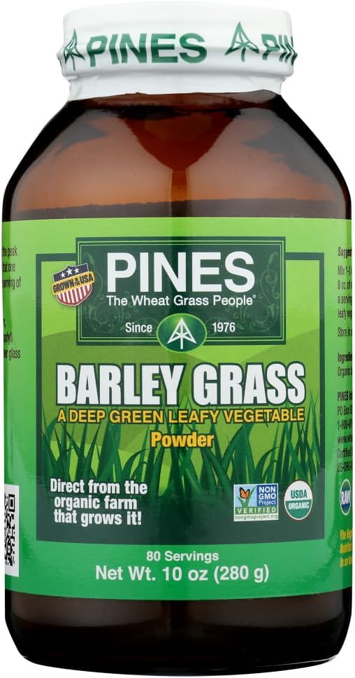 Pines Barley Grass Powder – Organic, 10 oz (284 g)