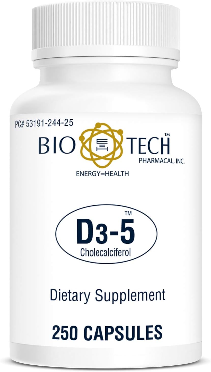 Bio-Tech Pharmacal Vitamin D3 5000 IU, 250 Capsules - görsel 2