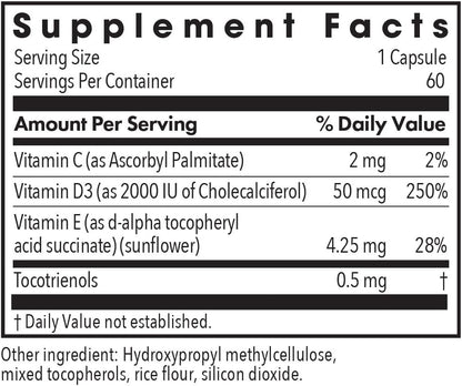 ARG Super D3 - Vitamin D3 Supplement with Vitamins C and E - 60 Capsules