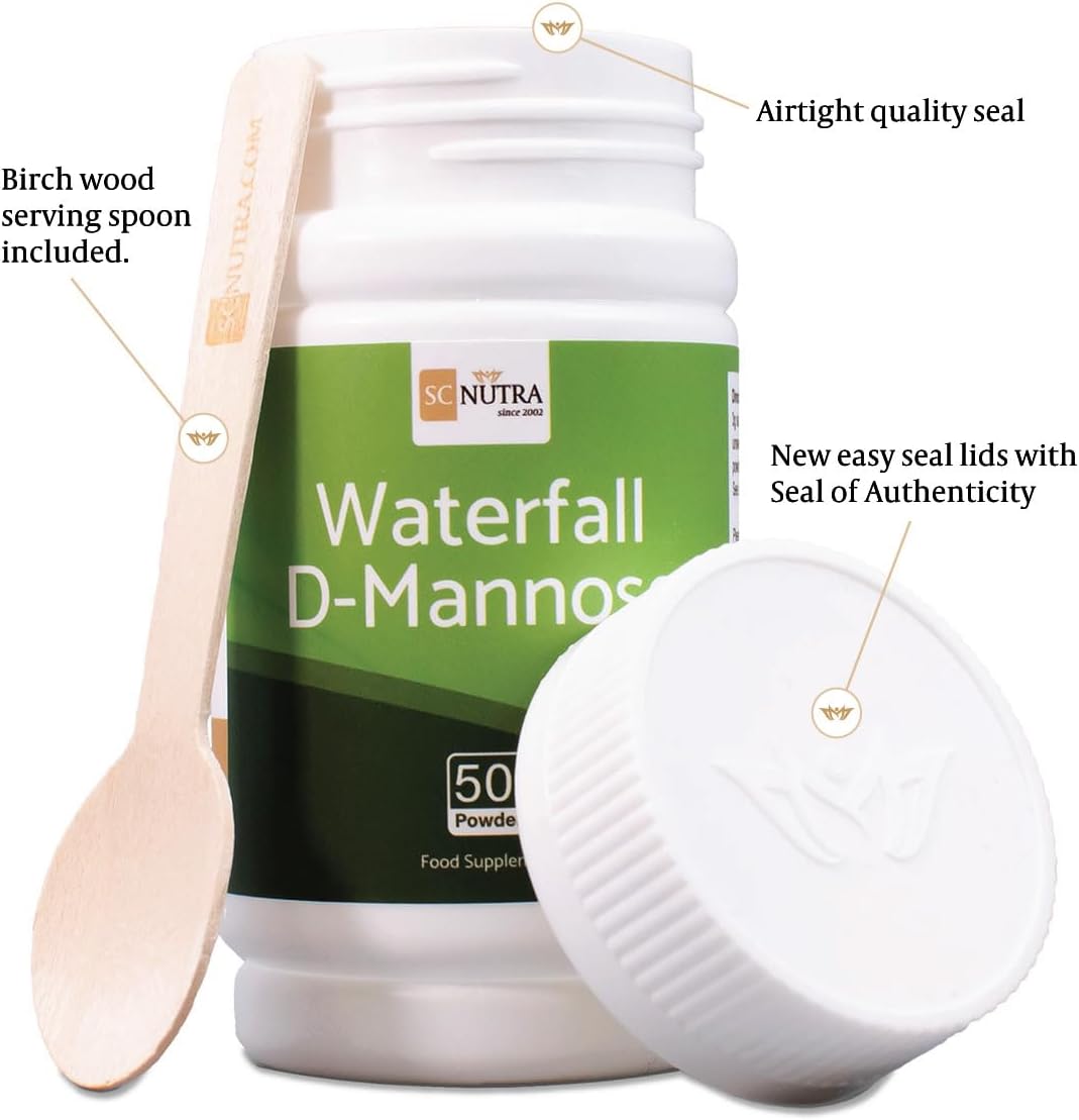 Waterfall D-Mannose Powder - 100% Pure D-Mannose from Birch - 50 g