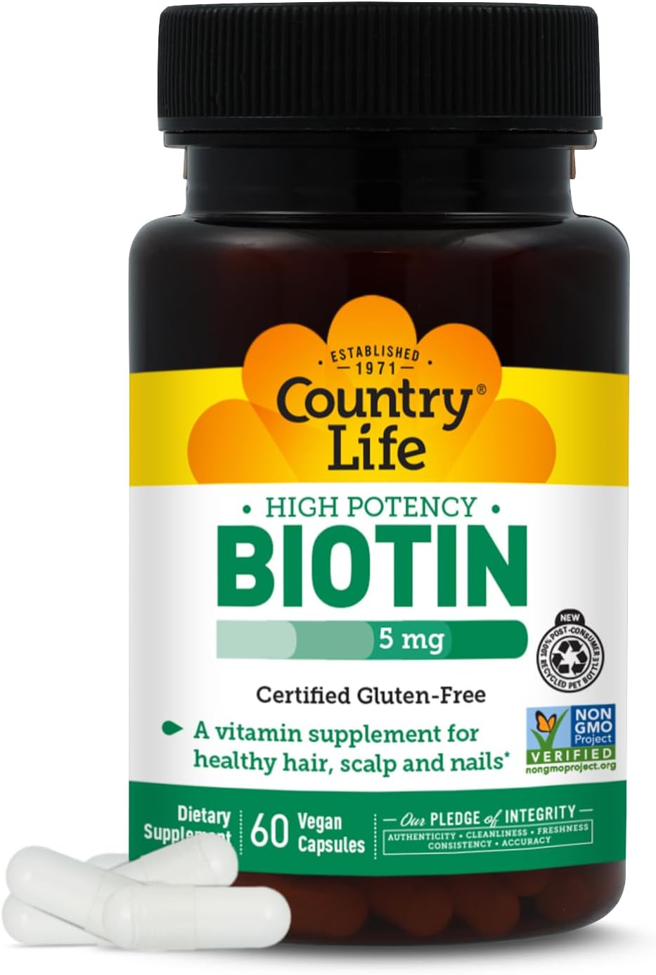 Country Life Biotin High Potency, 5 mg, 120 Tablets
