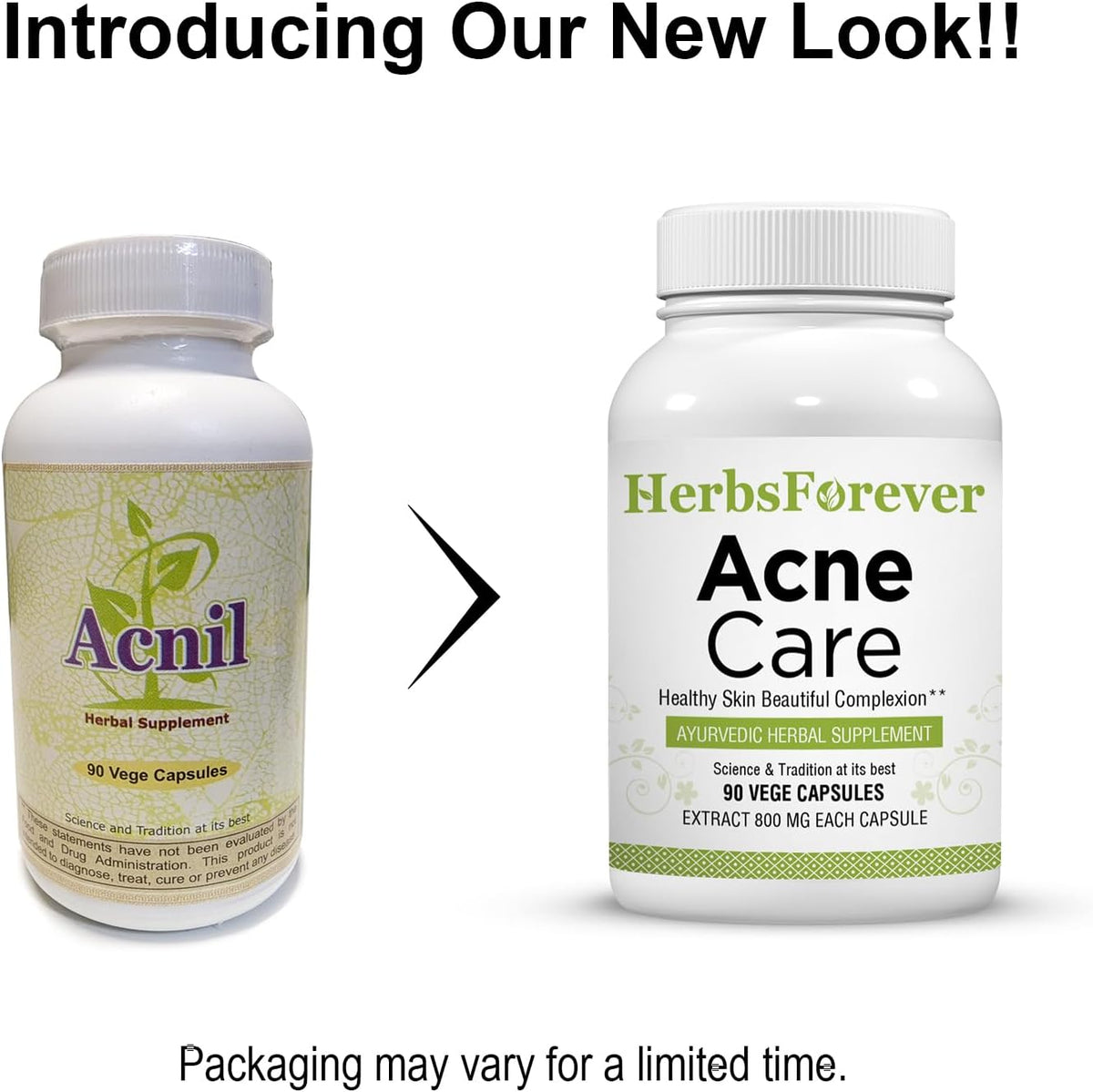 Acne Care ACNIL | Natural Herbal Supplement for Clear Skin, Healthy Complexion | 90 Vegetarian Capsules, 800mg Each | Ayurvedic Formula - görsel 2